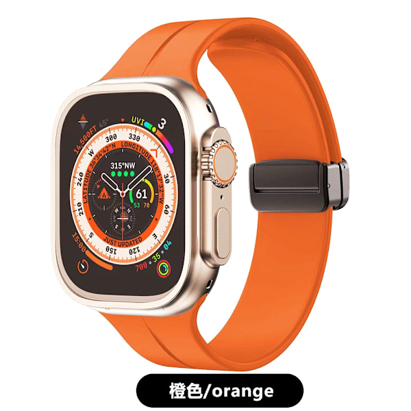 Kellon ranneke Apple Watch iWatch -kelloon Soveltuu: 1.-8. sukupolvi SE 38/40/41mm 4 Oranssi