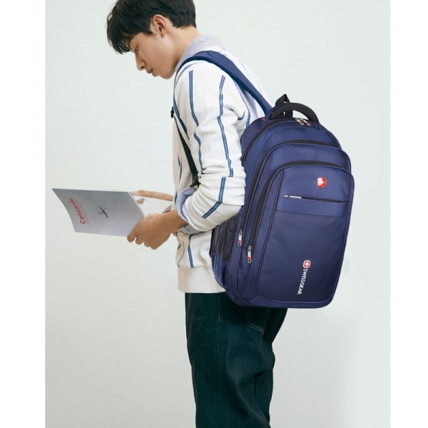 Kouluopiskelijareppu College Bookbag matkalaukku 18 tuuman sapeli, suuri kapasiteetti, kulutusta kestävä 8842 Blue 18 inches