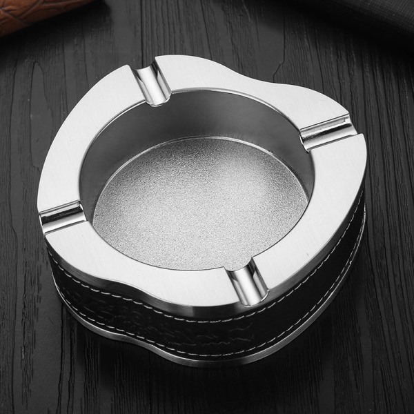 Ashtray Business Metal  Home Hotel Office Bar Internet Coffee Apple Ashtray Silver (light plate)