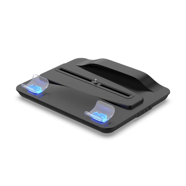 Til P5 Host Multi-Function Køleblæser Base P5 Game Håndtag Dual-Seat Charger Blue Light White