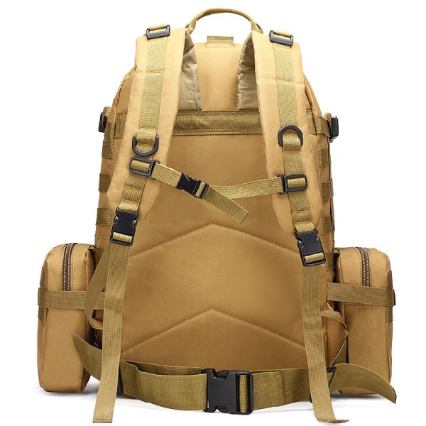 Combat Bag Fjellklatring Major Kombinasjonsryggsekk Campingreiseveske for menn Khaki 45L