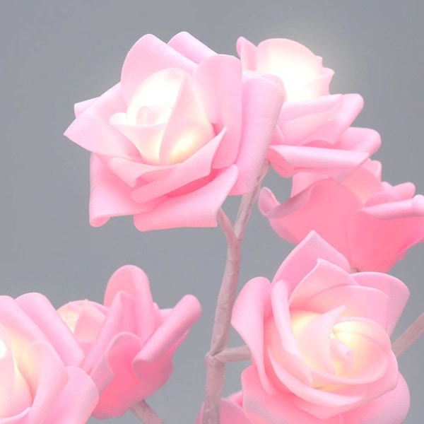 Lamper led rose blomst sengekanten soveværelse nat lys pink