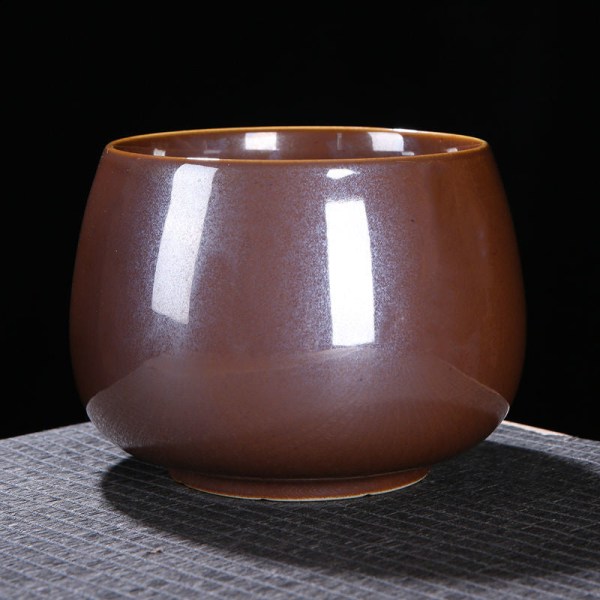 Askfat Jianshui Skål Te Stor kopp Tvättad Keramik Set Tebricka Te Ceremoni Bestick Skrivborste Diskmaskin Askfat Other Zen cylinder-Brown (small)