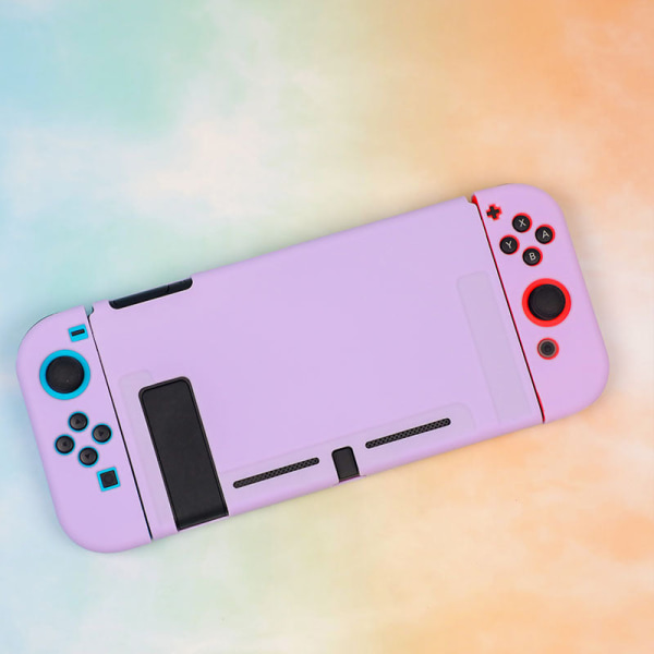 Til Nintendo Switch Protective Shell NS All-Inclusive Protective Cover TPU Soft Shell Game Theme Pure Purple
