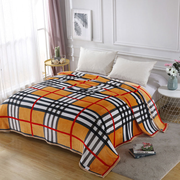 Fortykket flannel-gavetæppe vil sælge Magic Velvet Four Seasons Universal Cover-tæppe Burberry 150*200cm