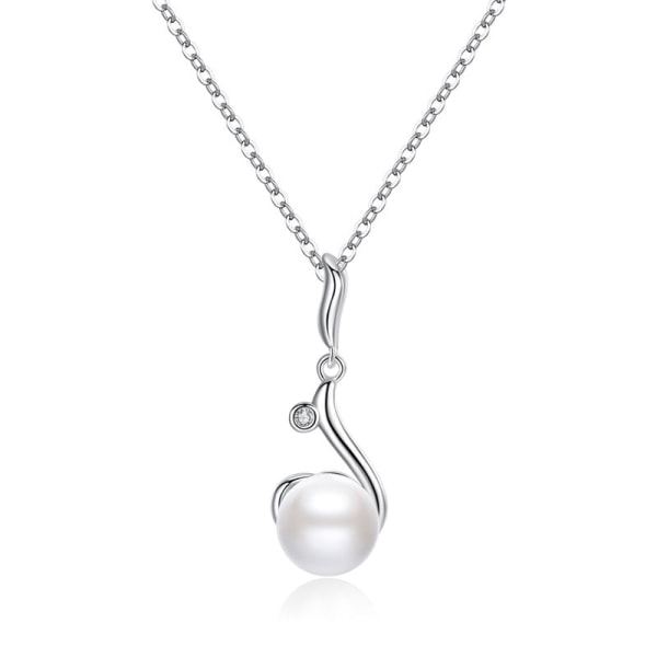 Kvinder Halskæde Kæde Choker Vedhæng Smykker Piger Gave S925 Sølv Elegant Yndefuld Simple Pearl White gold color 925 silver