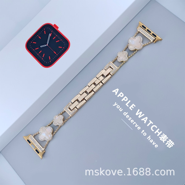 Klockarmband för Apple Watch iWatch 22MM universellt gränssnitt guld + färgglatt skal