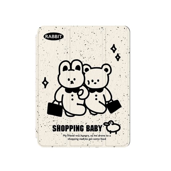 Etui for iPad Pro 2018 11\" Full Screen Ink-Splashed Bear Søt Valp Magnetisk Stropp