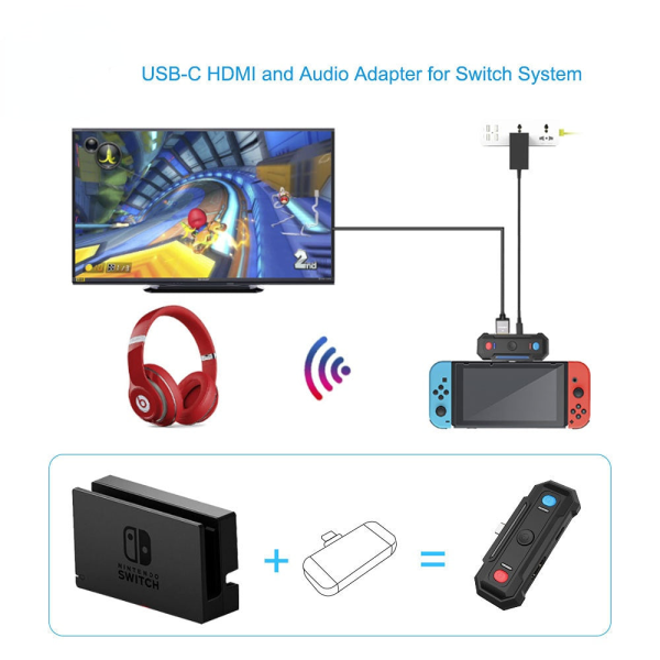 För Switch Audio Base Bluetooth Adapter Switch Bluetooth Transmitter Switchable TV Base NS