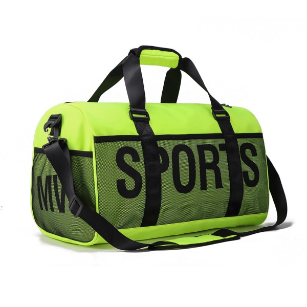 Reiseveske med stor kapasitet Yogabag Kvinners skulder Crossbody Training Sportsbag Bagasjeveske Fluorescent green: JSB217-LS-07-SP36