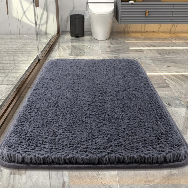 Bademåtte Skridsikret Absorberende Bruser Badetæppe Tæppe NO.B17 Gray 60*90cm