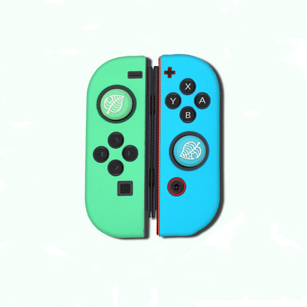 Nintendo Switchille vasen ja oikea kahva silikonikumiholkki OLED- cover Raccoon Blue Green