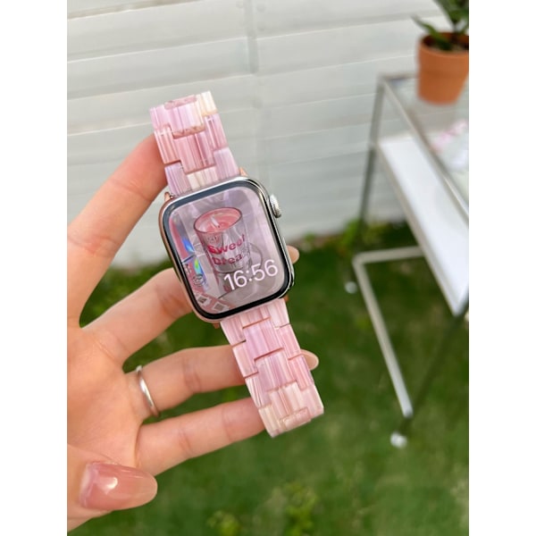 Klockarmband för Apple Watch iWatch 10:e generationen 42mm 8/40/41mm universallins rosa