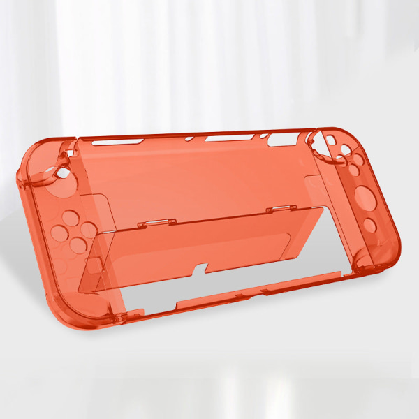 Nintendo Switchille OLED Crystal Protective Shell NS New Machine Cover Split Flip Transparent orange