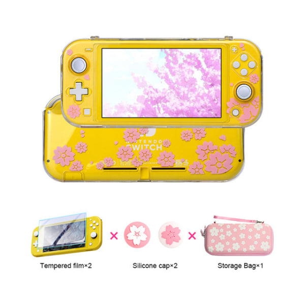 Til Switch Lite Crystal Case NS Lite Host Personality Creative Cover Mobile Sen Cat's Paw Crystal Case NS lite Sakura set