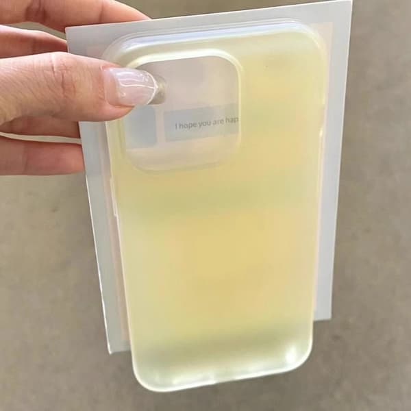 iPhone 17 Gennemsigtig Gul Case Phantom Gradient Mat Frosted