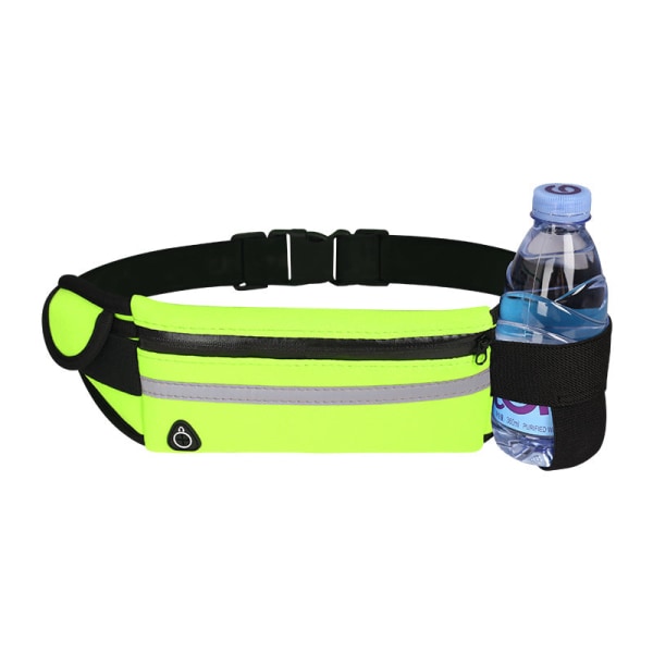 Fanny Pack Løpebelte Midjeveske Organizer Outdoor Fitness Multifunksjonell Fluorescent Green Average size