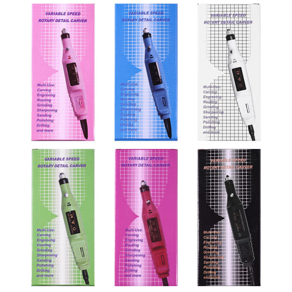 Negledekorasjoner for Nail Art Mini-slipemaskin USB bærbar elektrisk neglesliper European standard pink (boxed)