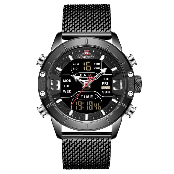 Miesten muoti watch Quartz vedenpitävä watch MZMW-9153 Black