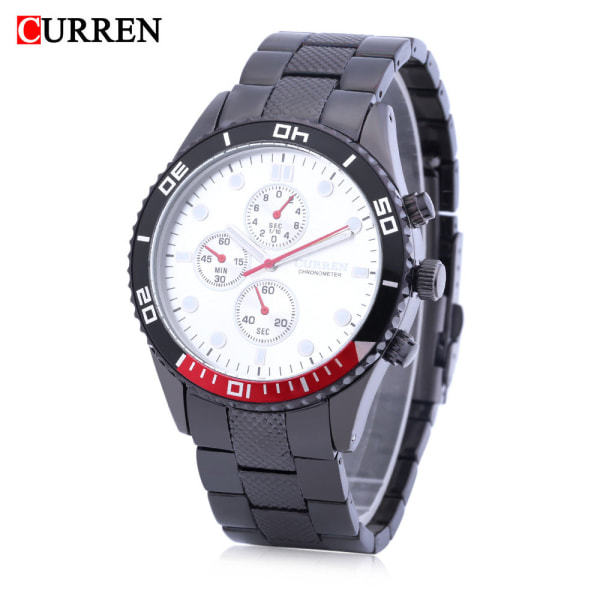 Miesten muoti casual watch Quartz vedenpitävä watch MZMW-8028 Black White Dial