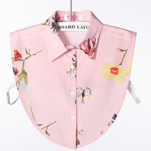 Dame jenter falsk krage Avtakbar genser skjorte All-Match spiss hvit Stilig og allsidig Pink pointed collar