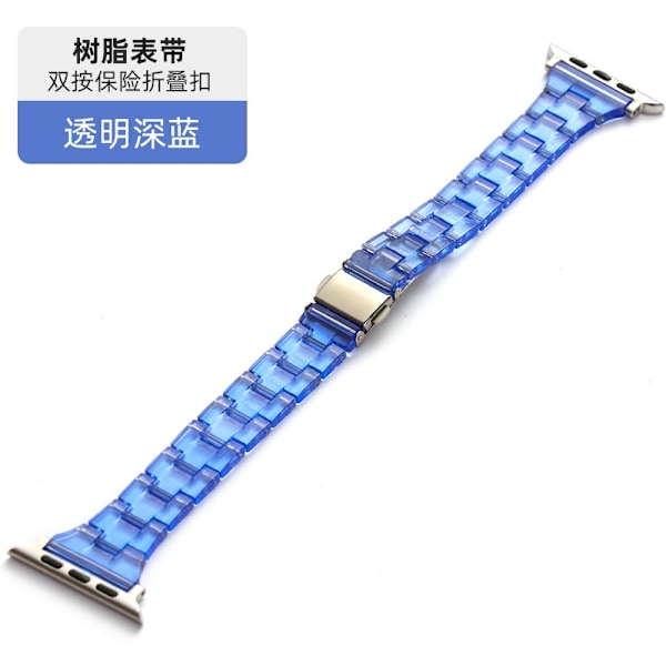 Klockarmband för Apple Watch iWatch 38/40/41/42MM transparent mörkblå