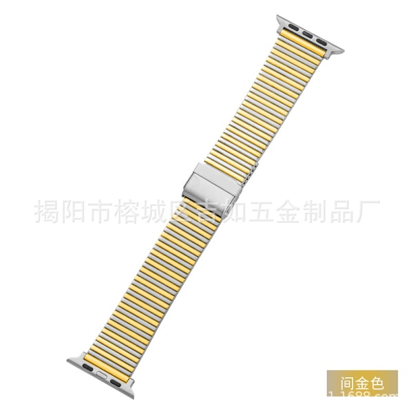 Klockarmband för Apple Watch iWatch 42/44 Bambusektion Guld