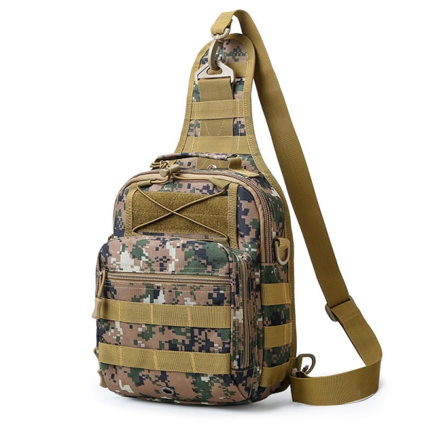 Ryggsäck Cykling Vattentät Printed Bröst för män Stor kapacitet Crossbody axelväska Below 20L Green