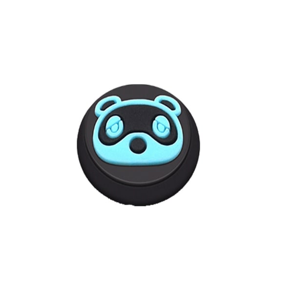 Til Nintendo Switch Joystick Cap Animal Crossing Håndtag Joystick Cap OLED Lite Rocker Raccoon blue with black