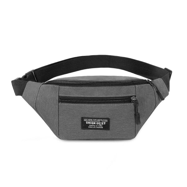 Fanny Pack Løbebælte Taljetaske Organizer Simple Business Sports Gray