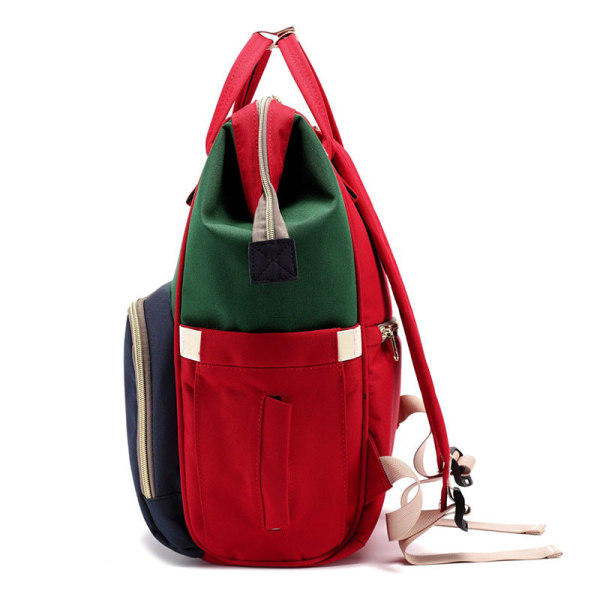 Mommy Bag Multifunktionel Vandtæt rygsæk med stor kapacitet pusletasker Black