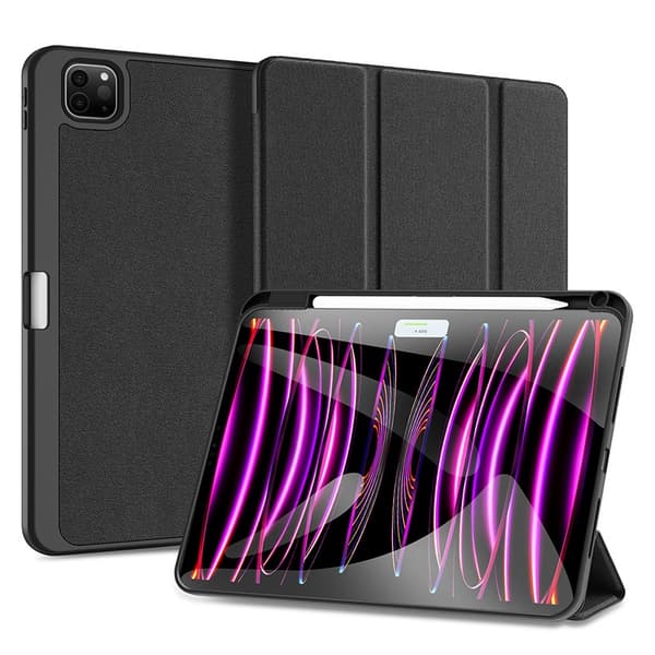Stilfuldt etui til iPad Mini6/Mini7 Cool Black Leather Sleeper