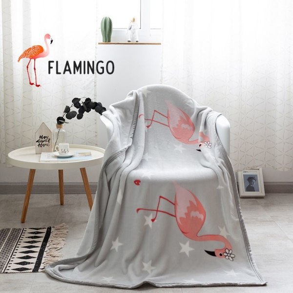 Tunn liten filt Flanell Cover Benfilt Enkel Luftkonditionering Tupplursfilt Coral Fleece Firebird 150*200cm