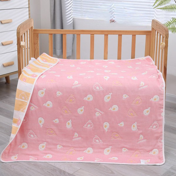 Lasten kylpypyyhe Harso Puuvilla Imukykyinen Cover Peitot Lasten Peitot Baby kuusi kerrosta Pink Whale 80*80cm