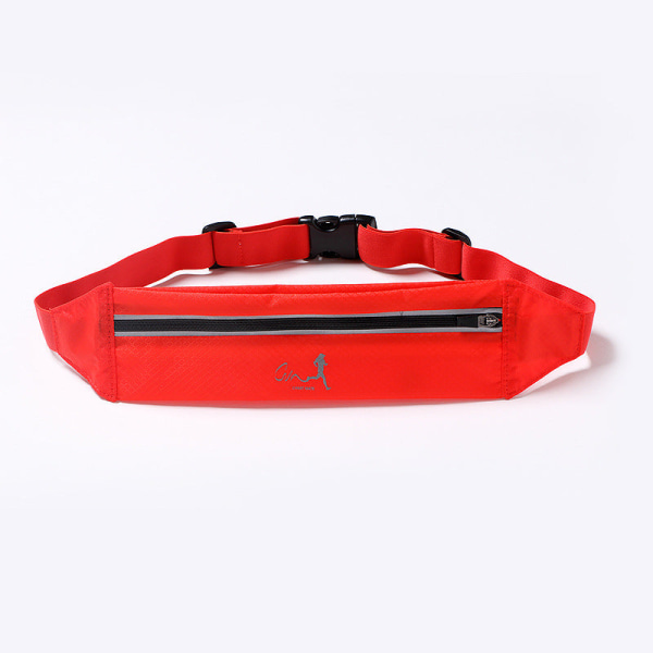 Fanny Pack Running Belt Waist Bag Organizer Ultra-ohut, monitoiminen vedenpitävä Orange Red 6.7 inches