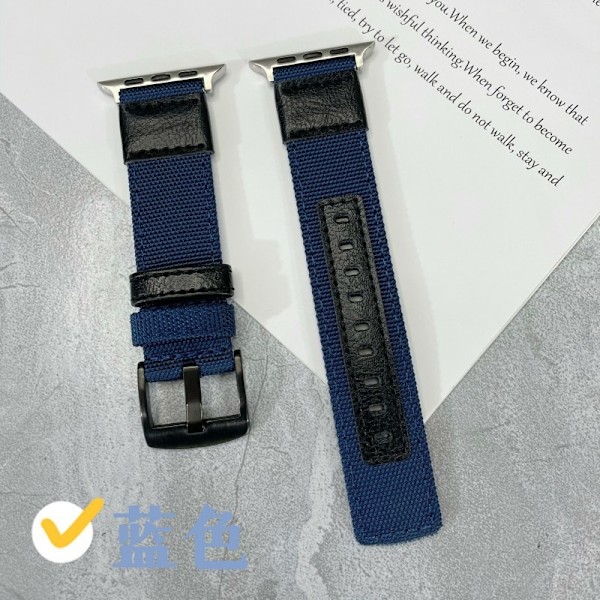 Klockarmband för Apple Watch iWatch 38/40/41 med silveranslutning Blå