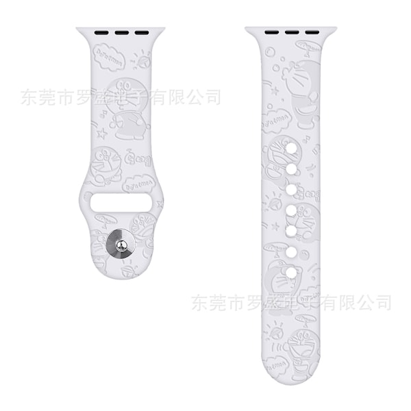 Klockarmband för Apple Watch iWatch 42/44/45MM Förlängt DD Katt Vit