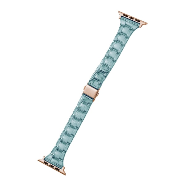 Klockarmband för Apple Watch iWatch 42/44/45 5 Jadegrön roségul spänne