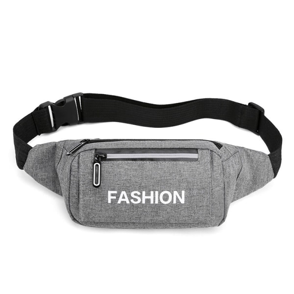 Fanny Pack Running Belt -vyötärölaukun organizer Tiukka-istuva monitoiminen vedenpitävä Model 5 Gray