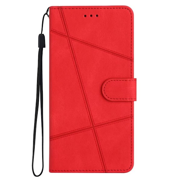 Kotelo iPhone 15 PLUS -puhelimelle, punainen fantasiakuosi, hullun hevosen kuvio, herkkä painelinja, korttipaikka s