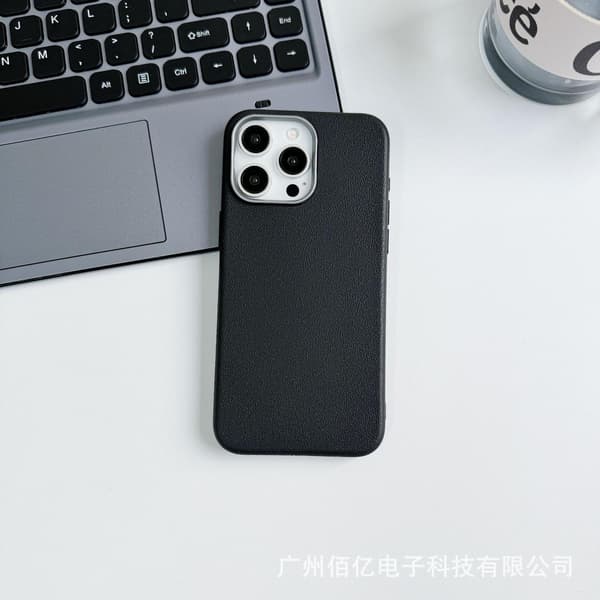 2 stk. Etui til iPhone 17 PRO Sort Blød Efterår og Vinter Kunstlæder Ensfarvet
