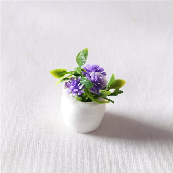 Pienoishuonekalut Lelunuket Talo Tee-se-itse-sisustustarvikkeet Minisimulaatio Värikäs kasviruukku Purple