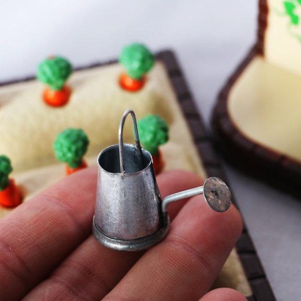 Miniature Møbler Legetøj Dukker Hus DIY Dekoration Tilbehør Mini Spand Vanding Pot Watering pot