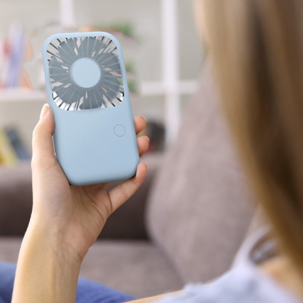 Mini Portable Pocket Fan Cool Air Håndholdt reisekjøling Oppladbar Mini Air Cooler Mini Fans Ou White