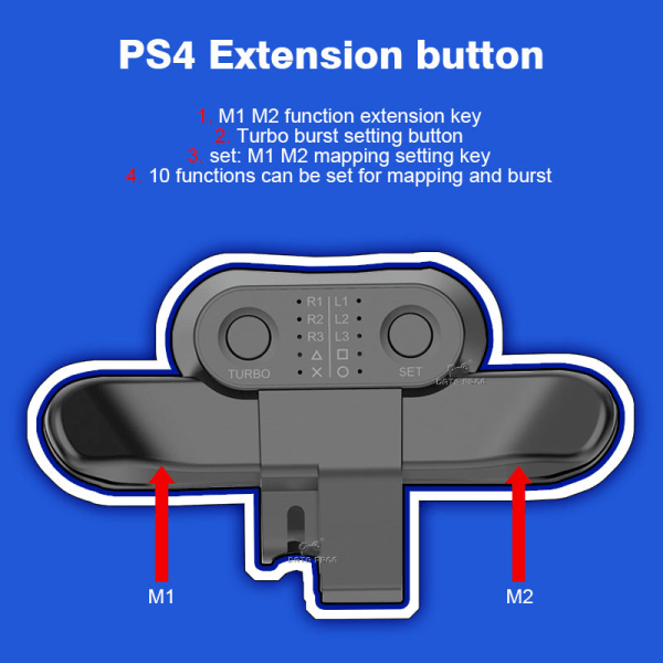 Til PS4 Håndtag Back Extension Button PS4 Slim/Pro Rear Button Extension Programmerbar