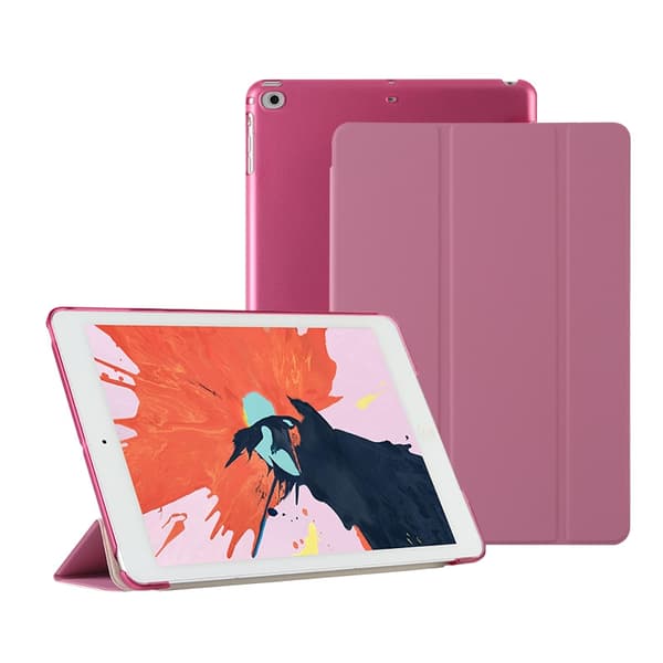 Stilfuldt etui til iPad Pro 9.7\" pink læder smart sleep hard Pink