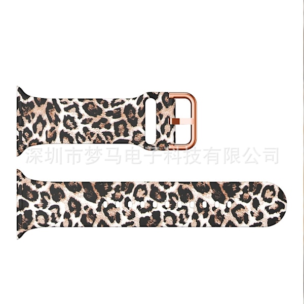 Klockarmband för Apple Watch iWatch Brun leopardtryck 42/44/45/49mm