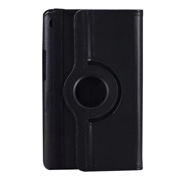 Etui til iPad Air 1/2/ny 9.7\" 2018 sort lychee tekstur roterende læder flip Black
