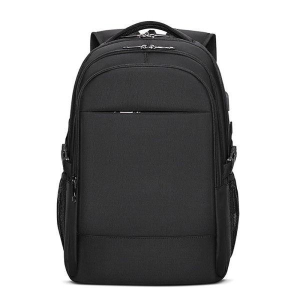 Ryggsekk Pustende skolesekk Business Travel Stor kapasitet Black 16-inch