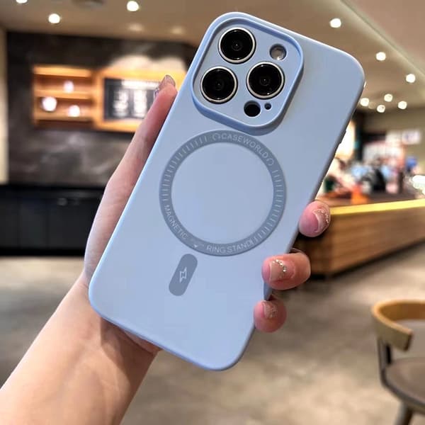 Etui til iPhone 17 Peak Blue Cloud Sense Magnetisk Flydende Silikone Blød